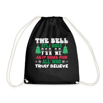 Christmas The Bell Still Rings As It Does For All - Drawstring Bag - black - Front