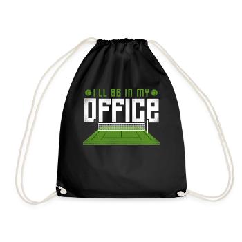 drôle de raquette de joueur de tennis je serai - Sac de sport léger - noir - Devant