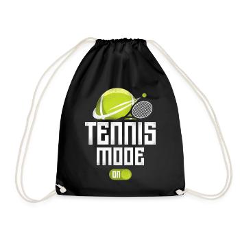 Drôle de joueur de tennis Raquette Tennis - Sac de sport léger - noir - Devant