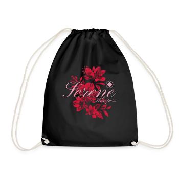 Murmures sereins Conception d’art floral - Sac de sport léger - noir - Devant
