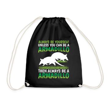 Alors un tatou est un tatou géant - Sac de sport léger - noir - Devant
