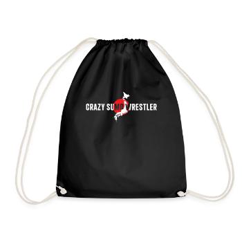 Sumo Fighter Sumo Wrestling - Crazy sumo wrestler - Drawstring Bag - black - Front