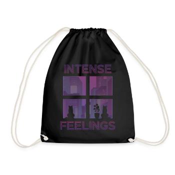 80s Retro Vaporwave Lofi - Drawstring Bag - black - Front