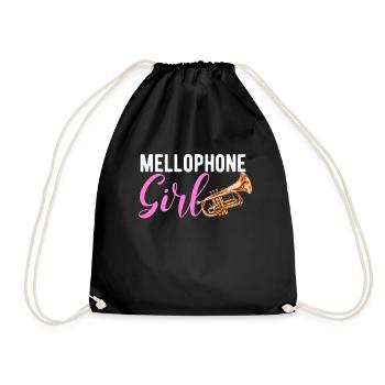 Mellophone Girl, marching band mellophone - Turnbeutel - Schwarz - Vorne