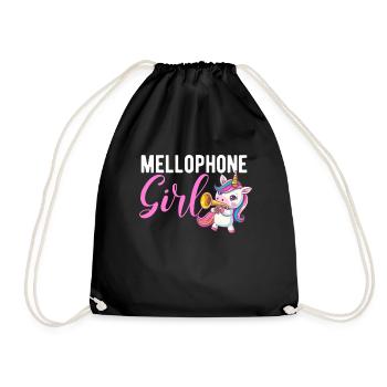 Mellophone Girl, marching band mellophone - Turnbeutel - Schwarz - Vorne