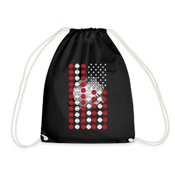 Baseball Sport Baseballspieler Pitcher Catcher USA - Turnbeutel - Schwarz - Vorne