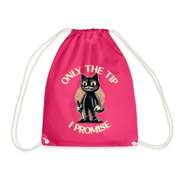 Funny Cat Saying only The Tip Psycho Cat - Drawstring Bag - fuchsia - Front