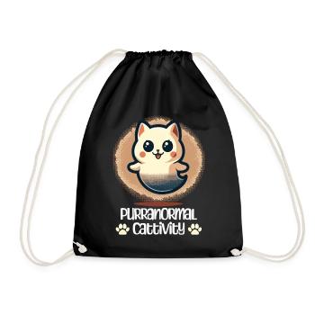 Tenue drôle d’Halloween avec des chats fantômes mignons - Sac de sport léger - noir - Devant