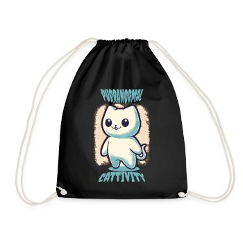 Tenue drôle d’Halloween avec des chats fantômes mignons - Sac de sport léger - noir - Devant
