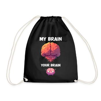 Mon cerveau Votre cerveau dessin animé Sarcasme cérébral - Sac de sport léger - noir - Devant