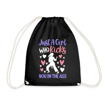 Just a girl who kicks you in the ass - Judo Girl J - Drawstring Bag - black - Front