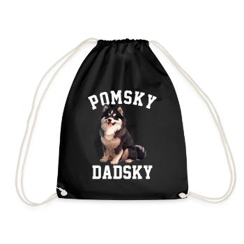 Pomsky dadsky dog - Turnbeutel - Schwarz - Vorne