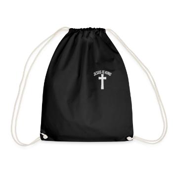 Jesus Christus Christlich Christentum Gott Bibel - Turnbeutel - Schwarz - Vorne