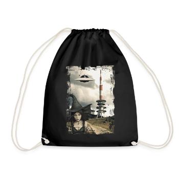 UFO Brocken in the Harz Mountains - Drawstring Bag - black - Front