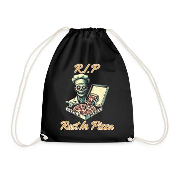 Rest In Pizza Drôle d’amateur de pizza Dire - Sac de sport léger - noir - Devant