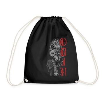 Odin Wölfe Wolf Wikinger Nordische Mythologie - Turnbeutel - Schwarz - Vorne