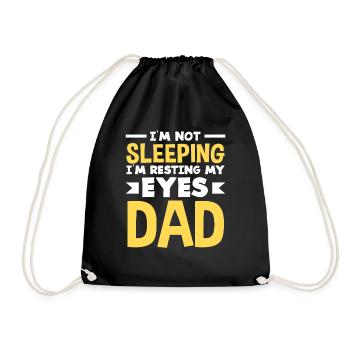 I don't sleep, I rest my eyes dad - Drawstring Bag - black - Front