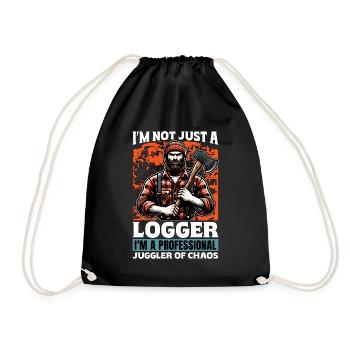 Logging I'm Not Just A Logger I'm A Tree Surgeon - Turnbeutel - Schwarz - Vorne
