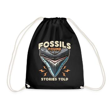 Fossil Hunter Fossils Found Stories Told Geologist - Turnbeutel - Schwarz - Vorne