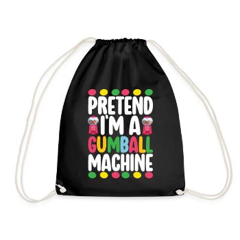 Gumball Machine Kaugummiautomat - Turnbeutel - Schwarz - Vorne