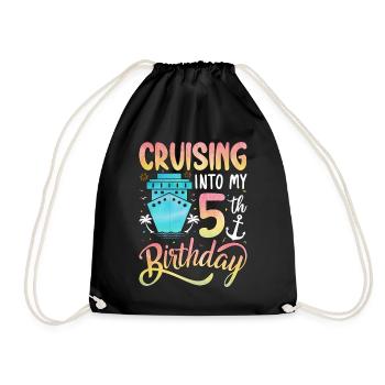 À l’aube de mon 5e anniversaire - Sac de sport léger - noir - Devant