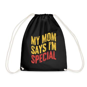 Meine Mama Sagt Ich Bin Besonders - Turnbeutel - Schwarz - Vorne