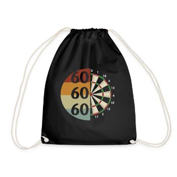 Dart Gift Dartboard Darts Player Bullseye - Drawstring Bag - black - Front