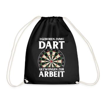 Dart Geschenk Dartboard Dartspieler Bullseye - Turnbeutel - Schwarz - Vorne