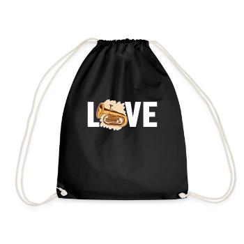 Euphonium Amour Euphoniumiste Instrument Euphoniste - Sac de sport léger - noir - Devant