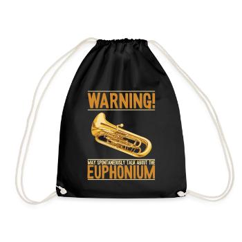 May Spontaneously Talk About Euphonium Euphonist - Drawstring Bag - black - Front