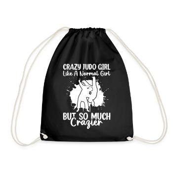 Crazy Judo lady Judo Girl Judo Judoka - Turnbeutel - Schwarz - Vorne