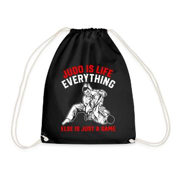 Judo is life, everything else is just a game - Judo - Drawstring Bag - black - Front