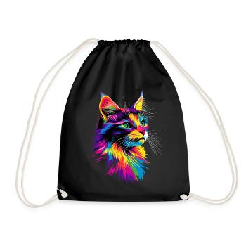 Chat de la forêt norvégienne Chat des forêts norvégiennes - Sac de sport léger - noir - Devant