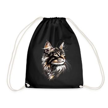 Chat de la forêt norvégienne Chat des forêts norvégiennes - Sac de sport léger - noir - Devant