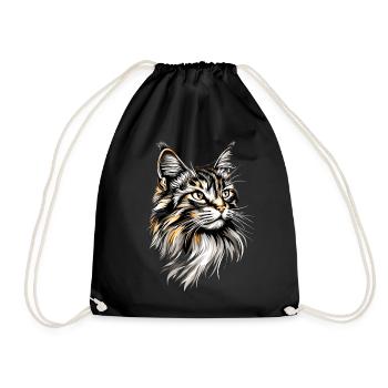 Chat de la forêt norvégienne Chat des forêts norvégiennes - Sac de sport léger - noir - Devant