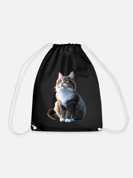Katze Norwegische Waldkatze Norweger Wald Katzen - Turnbeutel - Schwarz