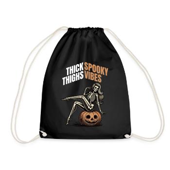 Cuisses épaisses et vibrations effrayantes Halloween Girls - Sac de sport léger - noir - Devant