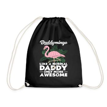 Daddymingo Like A Normal Daddy Only More Awesome - Drawstring Bag - black - Front