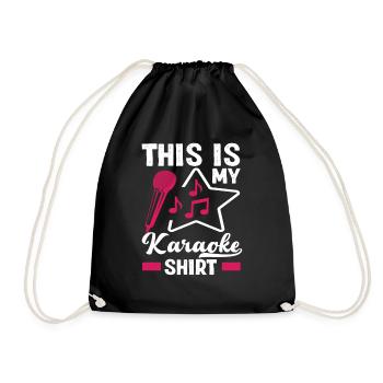 Das Ist Mein Karaoke Shirt - Turnbeutel - Schwarz - Vorne