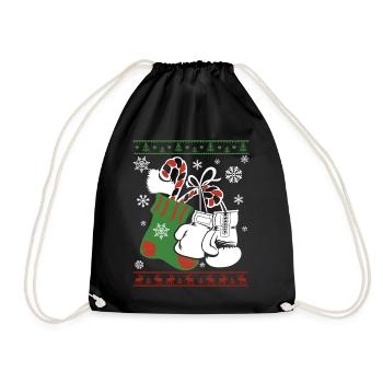 Christmas Boxing Christmas - Drawstring Bag - black - Front