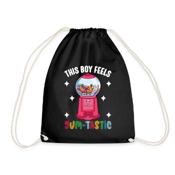 Gumball Machine Chewing Gum Machine - Drawstring Bag - black - Front
