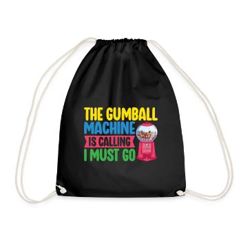Gumball Machine Kaugummiautomat - Turnbeutel - Schwarz - Vorne
