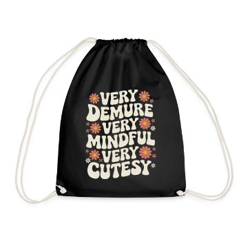 très sage, très attentif, très doux - Sac de sport léger - noir - Devant