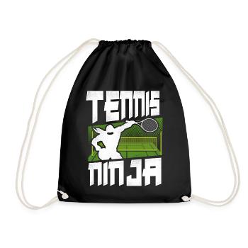 Drôle de joueur de tennis Raquette Ninja - Sac de sport léger - noir - Devant