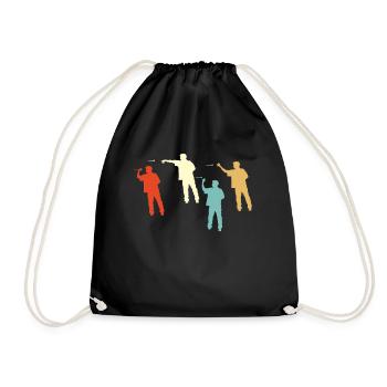 Dart Gift Dartboard Darts Player Bullseye - Drawstring Bag - black - Front