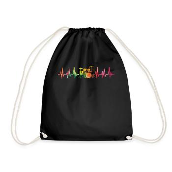 Tambours Tambours Baguette Batteur Musique Groupe Rock - Sac de sport léger - noir - Devant