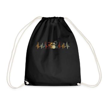 Tambours Tambours Baguette Batteur Musique Groupe Rock - Sac de sport léger - noir - Devant