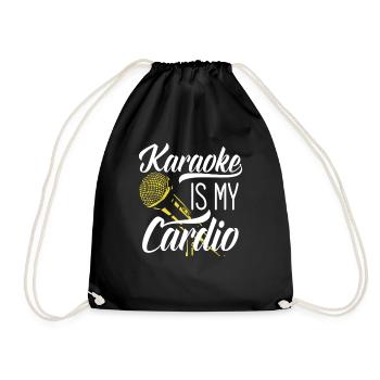 Karaoke Ist Mein Cardio Lustige Musik Fans - Turnbeutel - Schwarz - Vorne