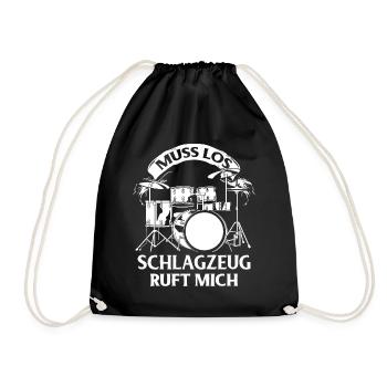 Tambours Tambours Baguette Batteur Musique Groupe Rock - Sac de sport léger - noir - Devant