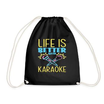 La vie est meilleure avec le karaoké - Sac de sport léger - noir - Devant
